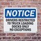 Signmission Drivers Restricted To Truck Loading Dock OSHA Notice Sign, Plastic, 14in W x 10in L, 2PK OS-2PACK-NS-P-1014-L-15519 - alternate 8
